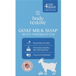 image:imageBody Restore Goat Milk Soap Bar with Probiotics  Fragrance Free 4 oz4 Ounce Pack of 1