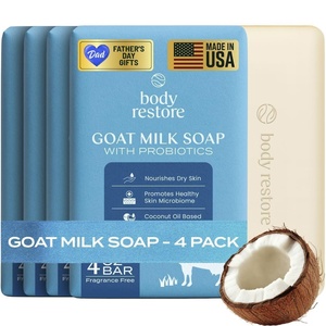 image:imageBody Restore Goat Milk Soap Bar with Probiotics  Fragrance Free 4 oz4 Ounce Pack of 4